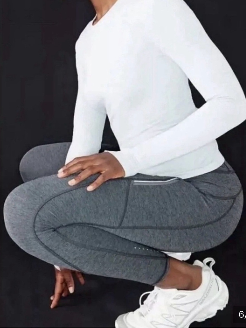 Athleta Rainier Heathered Gray Performance Leggings